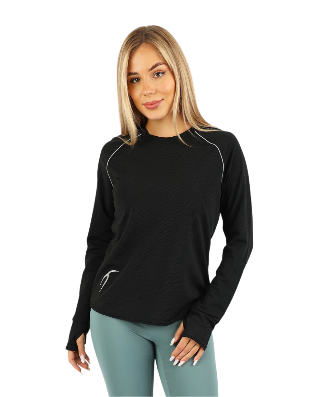Long-Sleeve Training Black Top-Atum -18789770