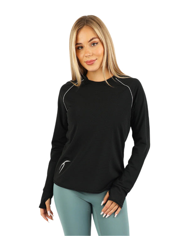 Long-Sleeve Training Black Top-Atum -18789770