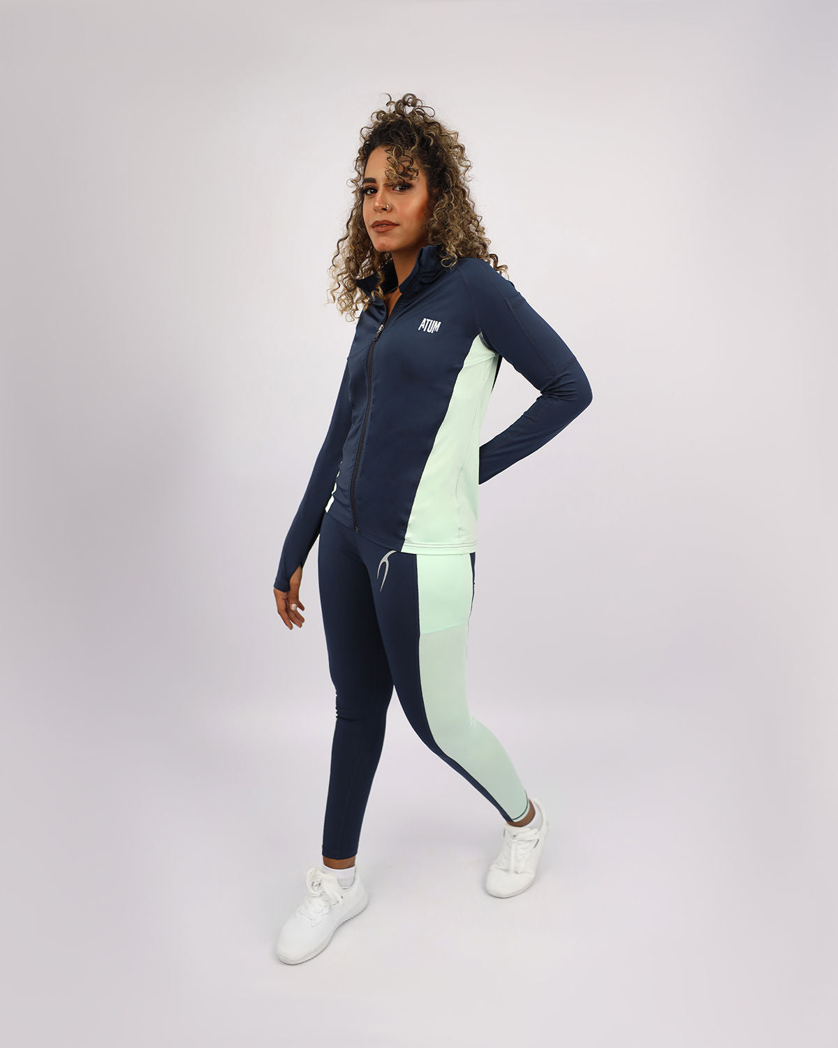 Long Sleeves Navy Jacket-Atum -49311434