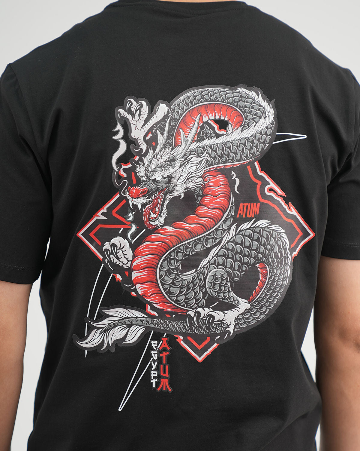 Dragon Strike Graphic Black T-Shirt-Atum -5879563