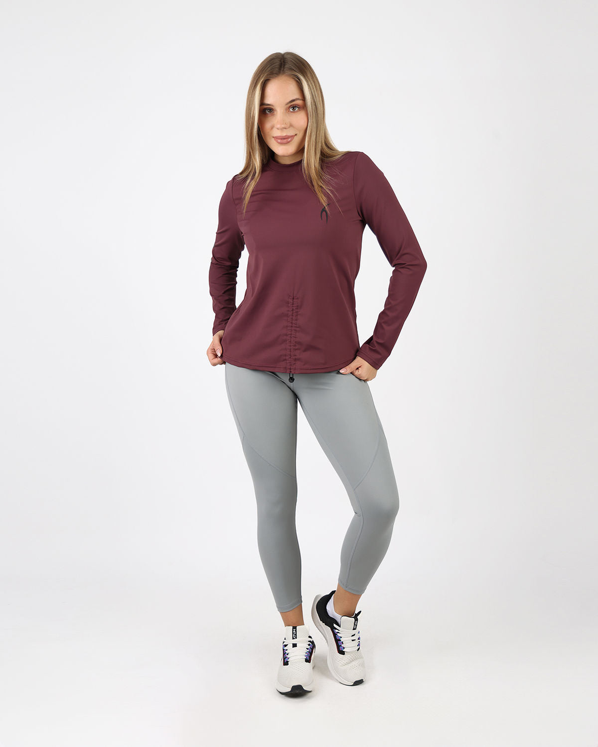 Training Long-Sleeve Burgundy T-Shirt-Atum -86093491