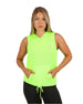 Sleeveless Breathable Lime Green Women's Hoodie