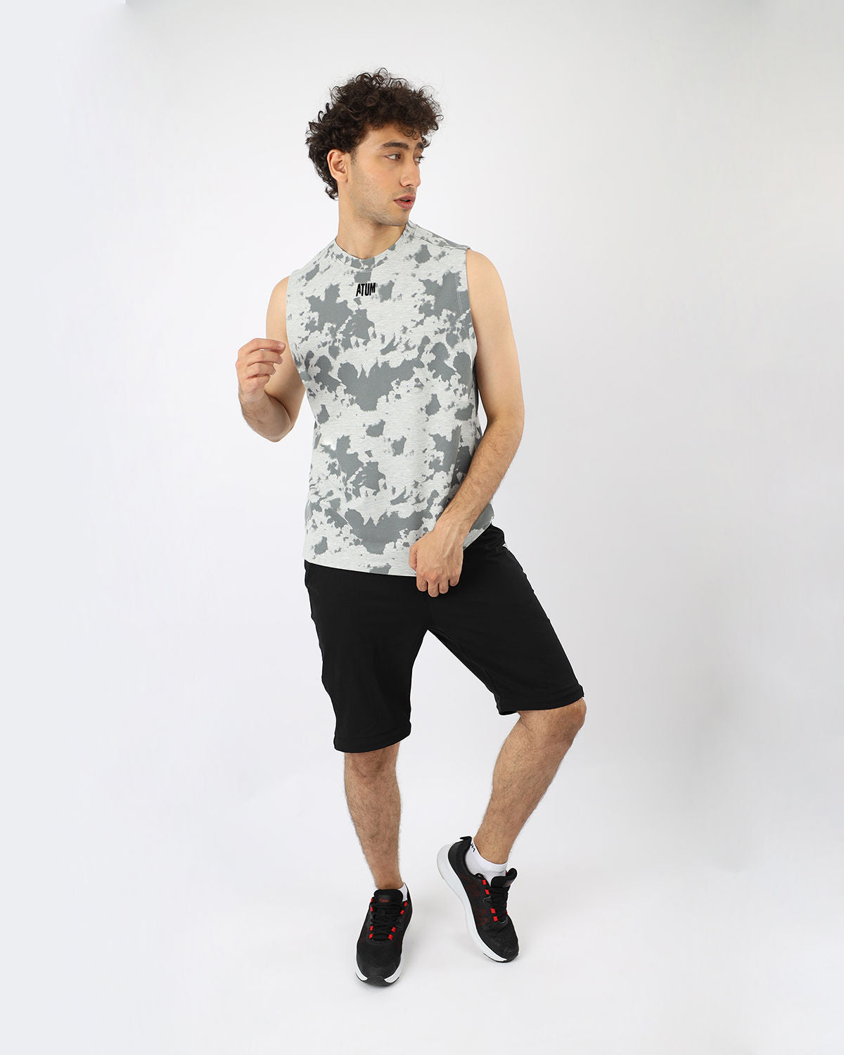Men's Essential Gray Tank Top-Atum -99211628
