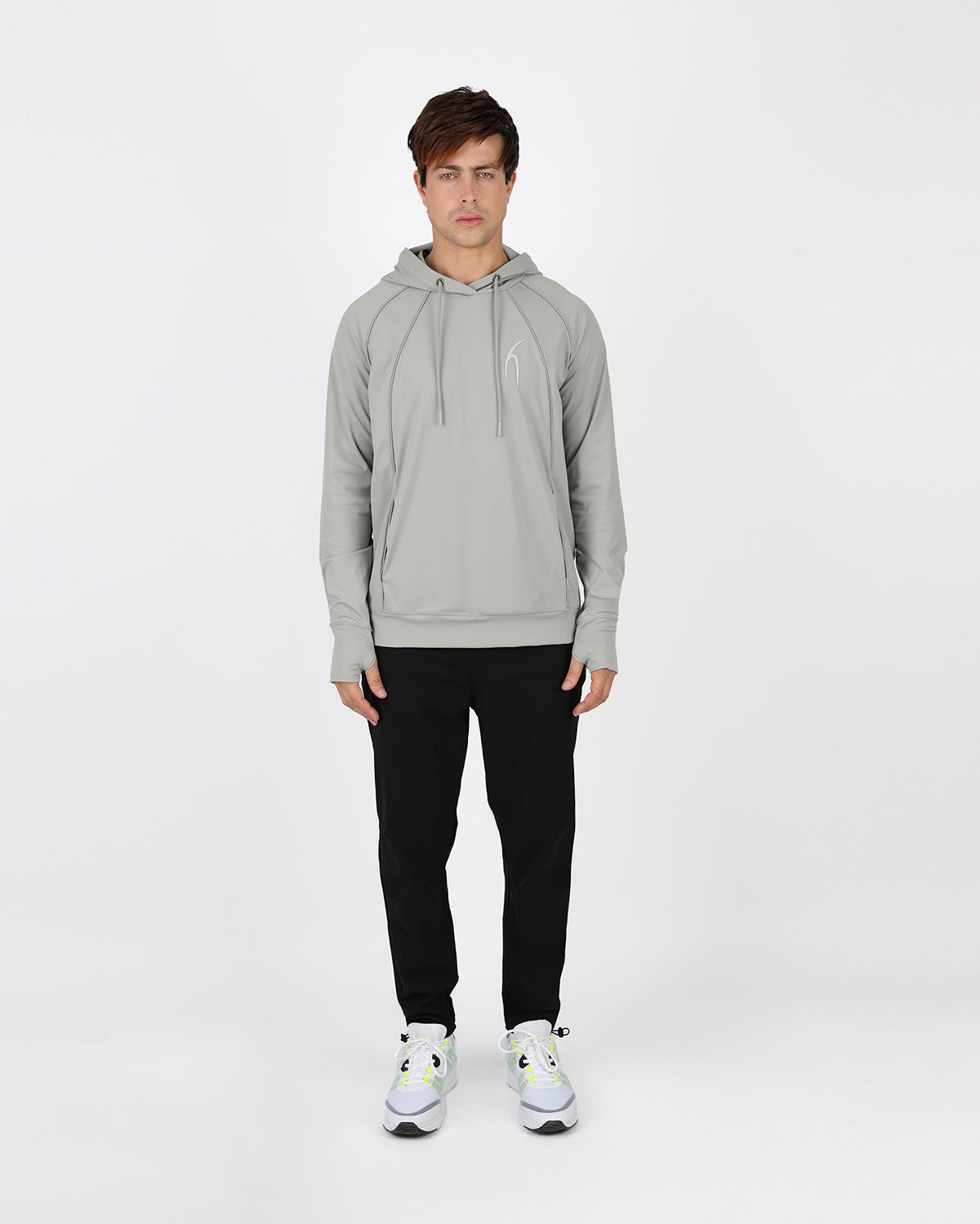 Long-Sleeve Training Gray Hoodie-Atum -36359247