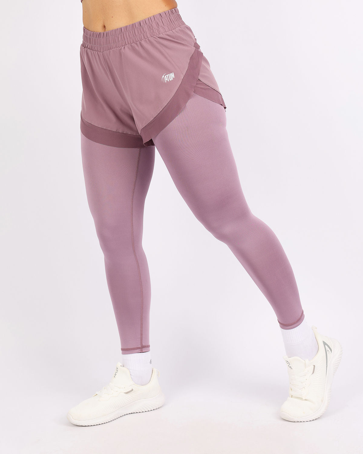 Pocket Wave Skort Purple Leggings-Atum -80571385