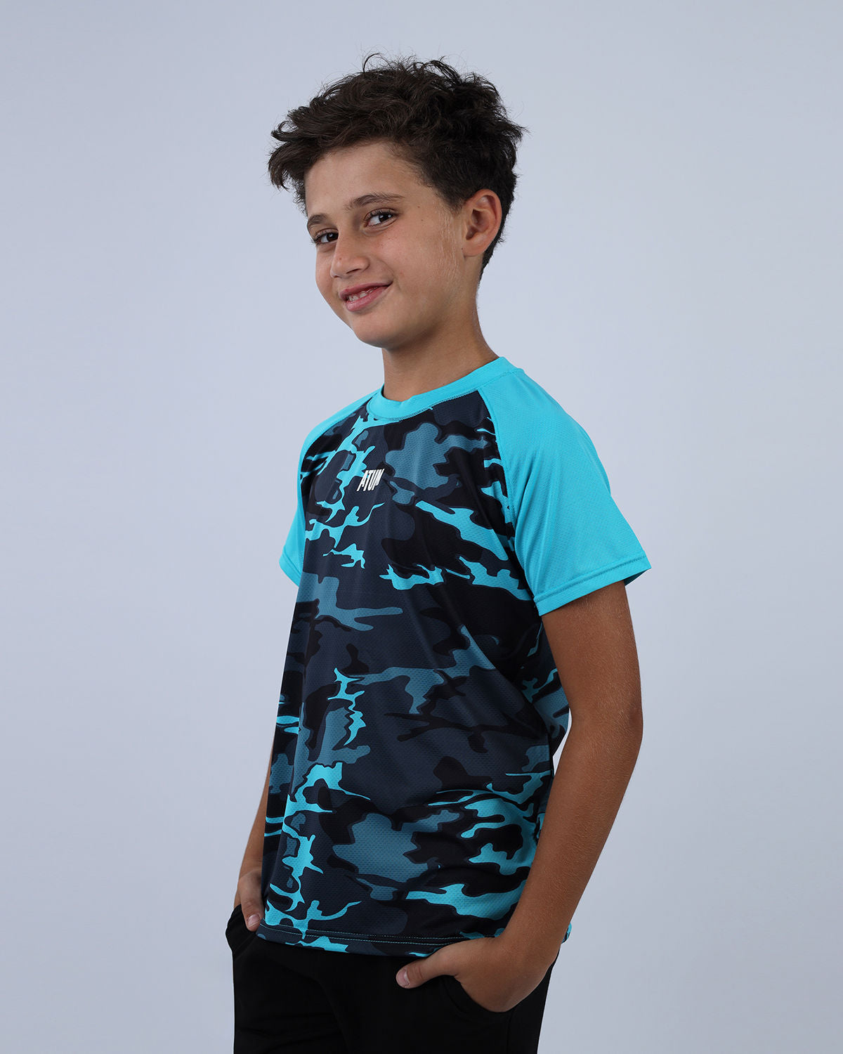Army Training Sports Turquoise T-Shirt-Atum -96073638