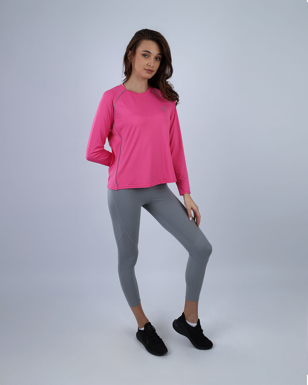 Slim Long Sleeve Fuchsia Top-Atum -93586282