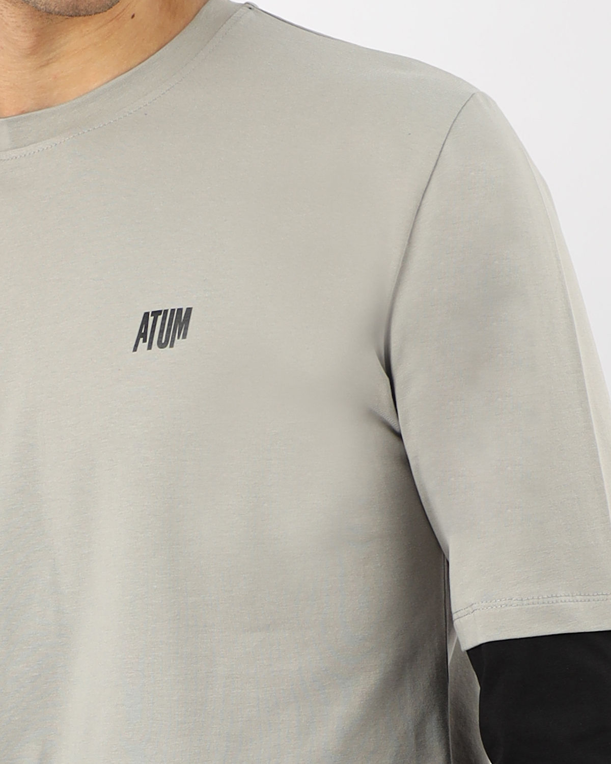 Men's Cotton Gray T-Shirt-Atum -51245949