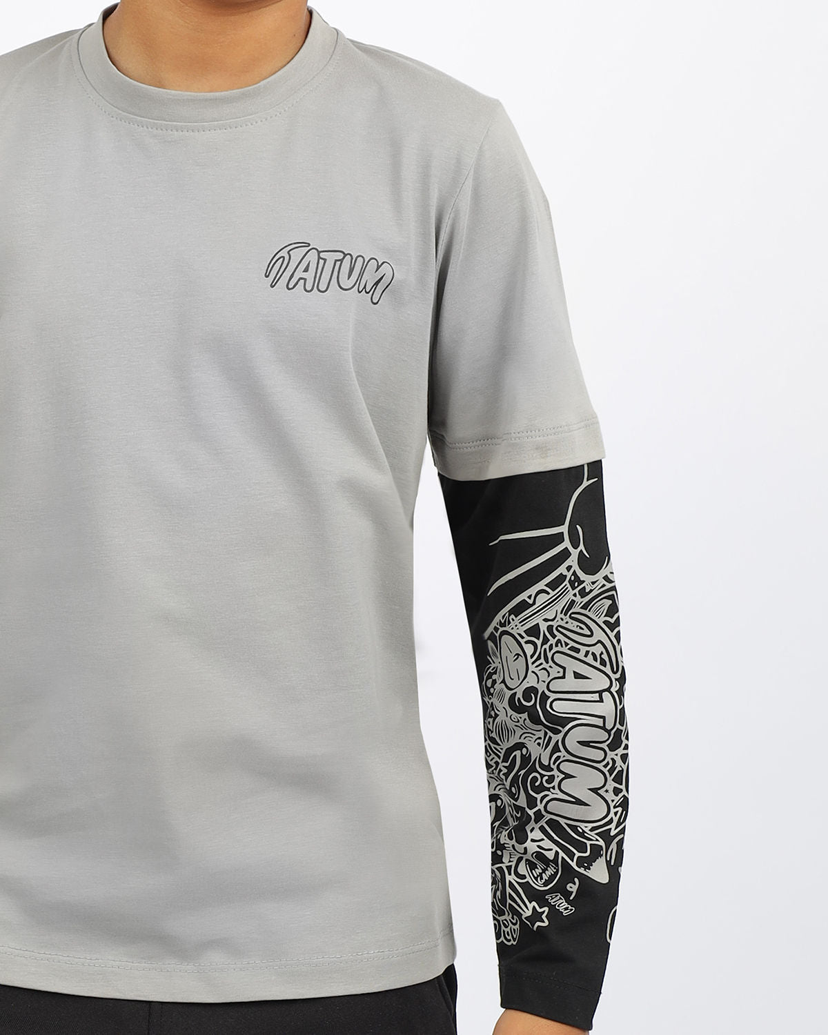 Cotton Boy's Gray T-Shirt-Atum -4139812