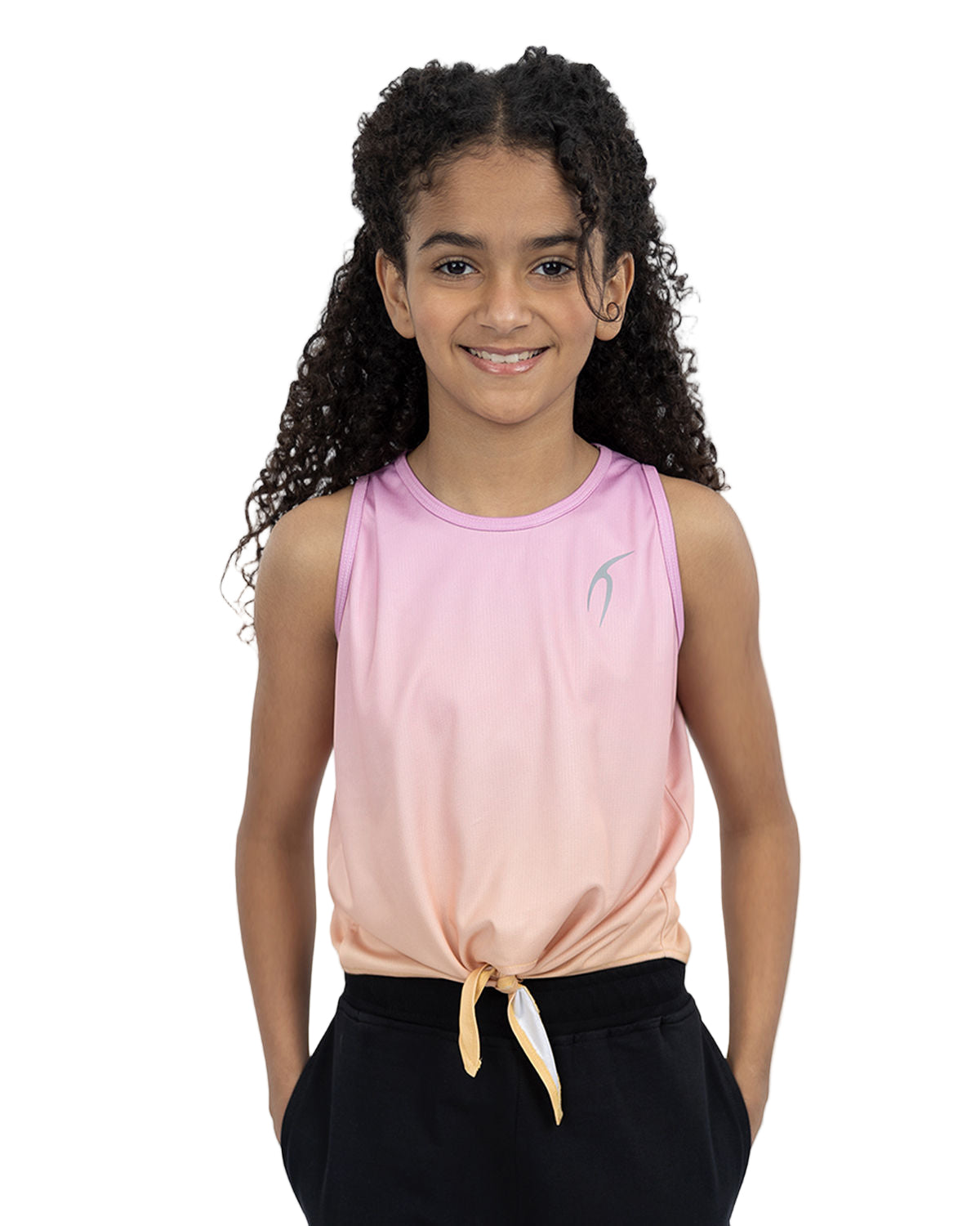 Girls Plain Rose Tank Top-Atum -45550171