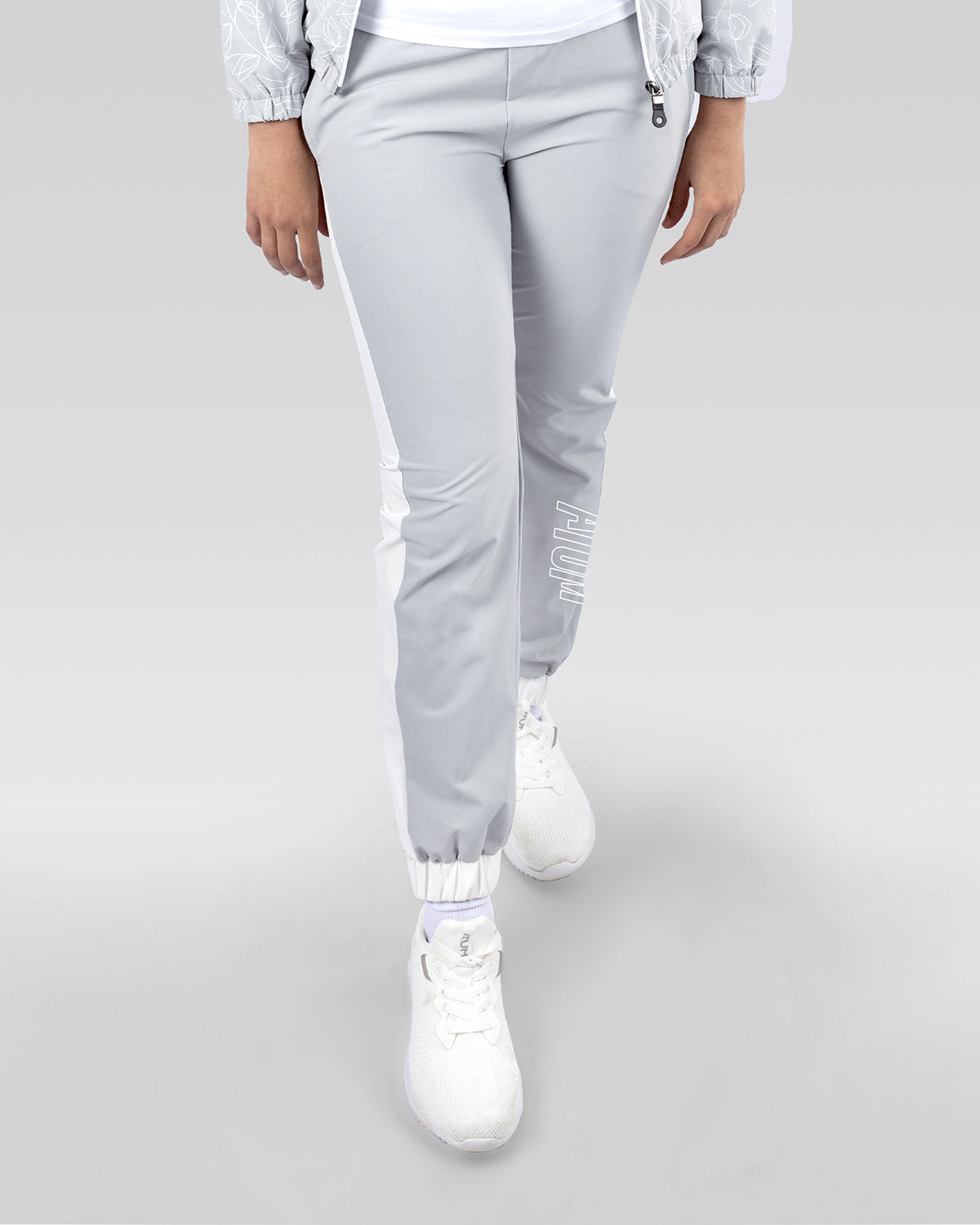 Printed Girl's Gray Pants-Atum -70157268
