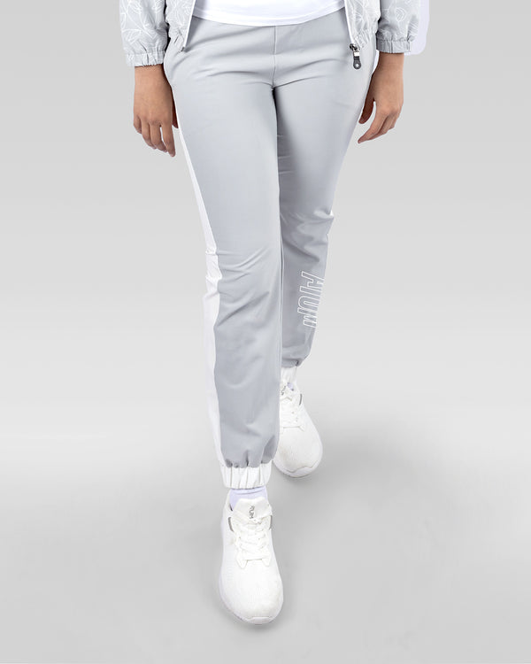 Printed Girl's Gray Pants-Atum -88303676