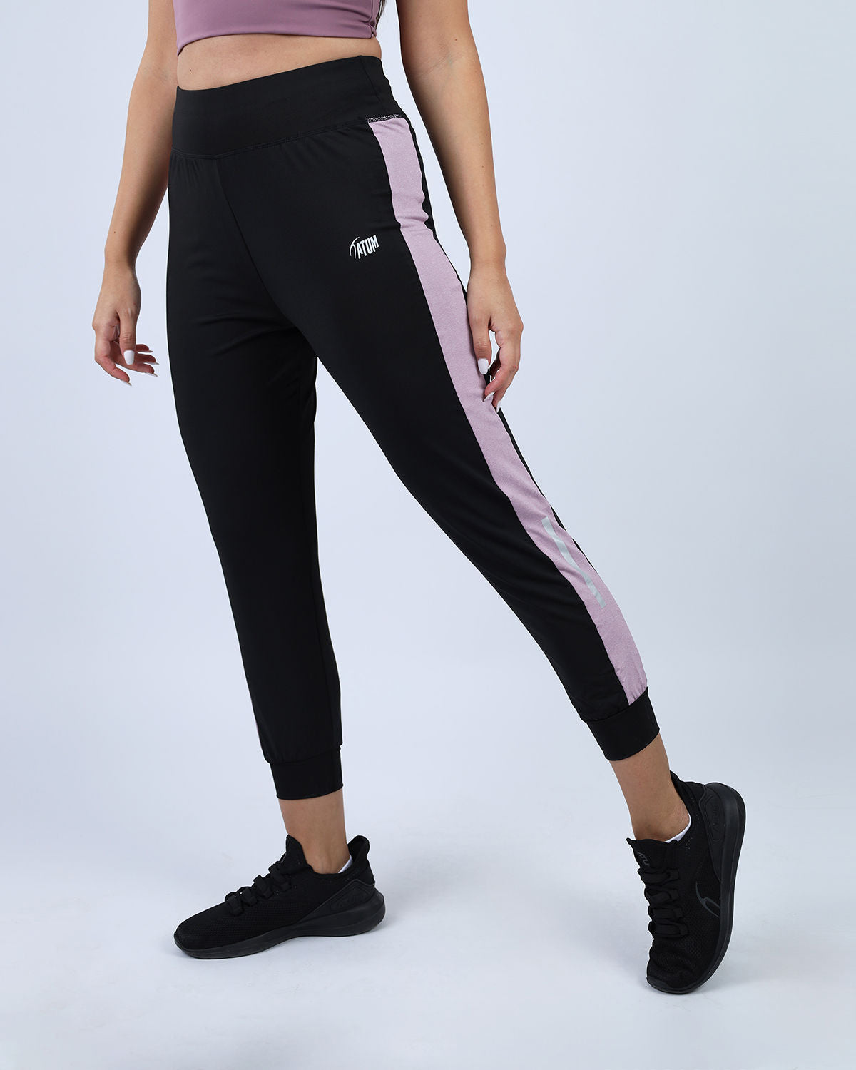 Stride Contrast Panel Pink Pants-Atum -77651674