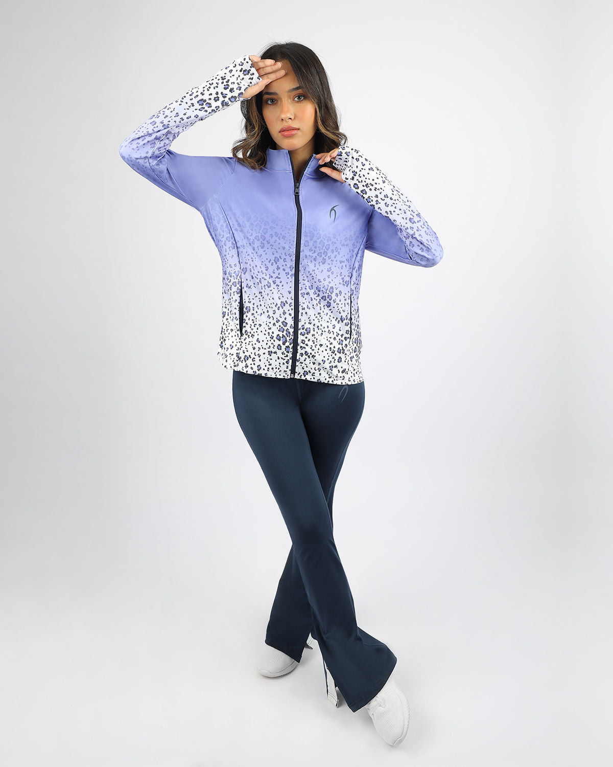 Colored Print Purple Jacket-Atum -57187182