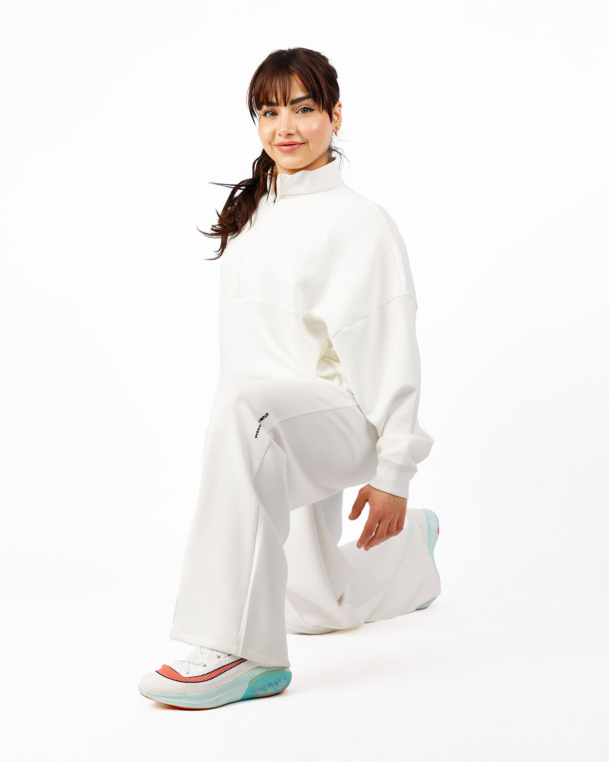 HalfZip Women's White Tracksuit-Atum -77186528