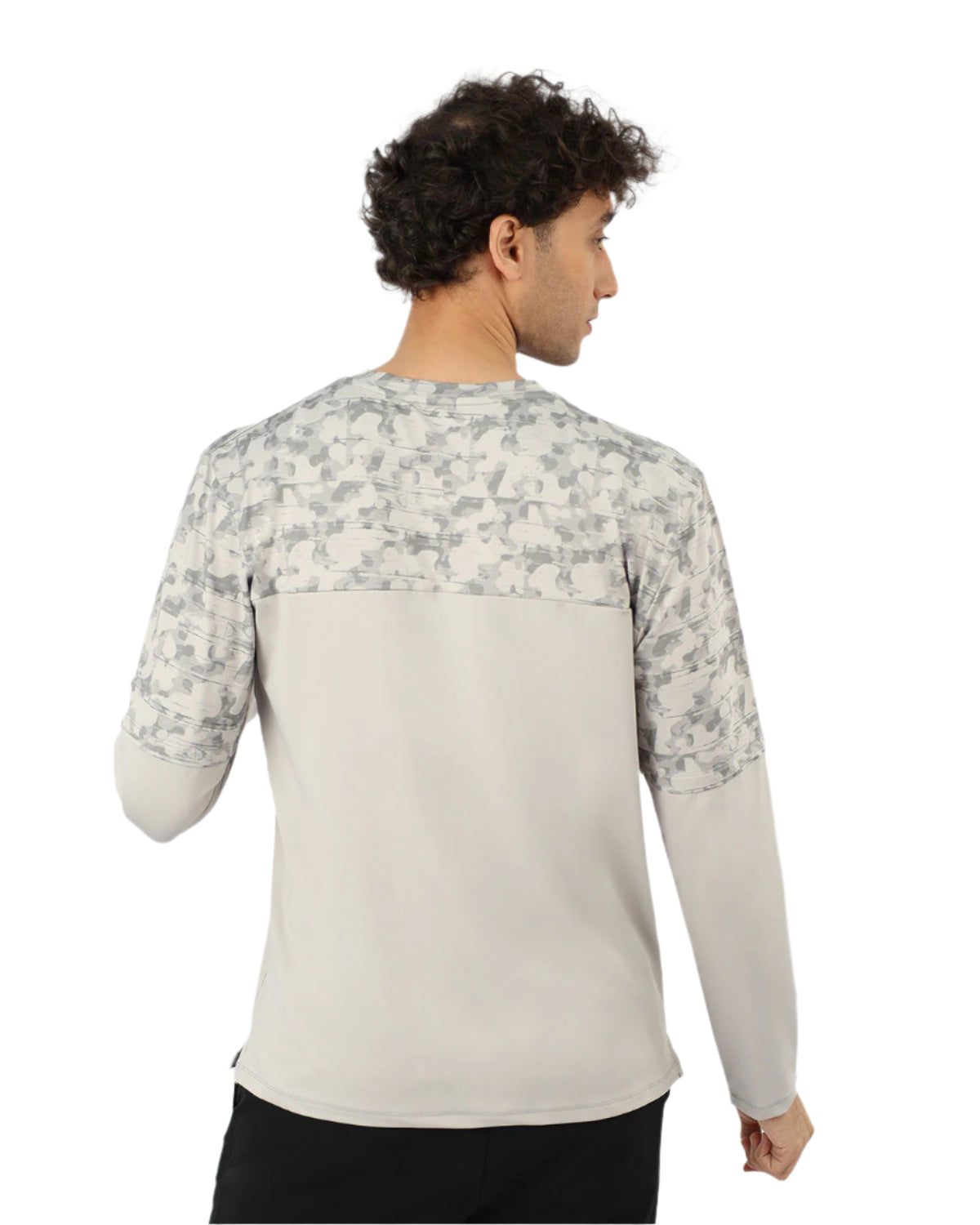 Men's Fitness Light Gray Top-Atum -49939545