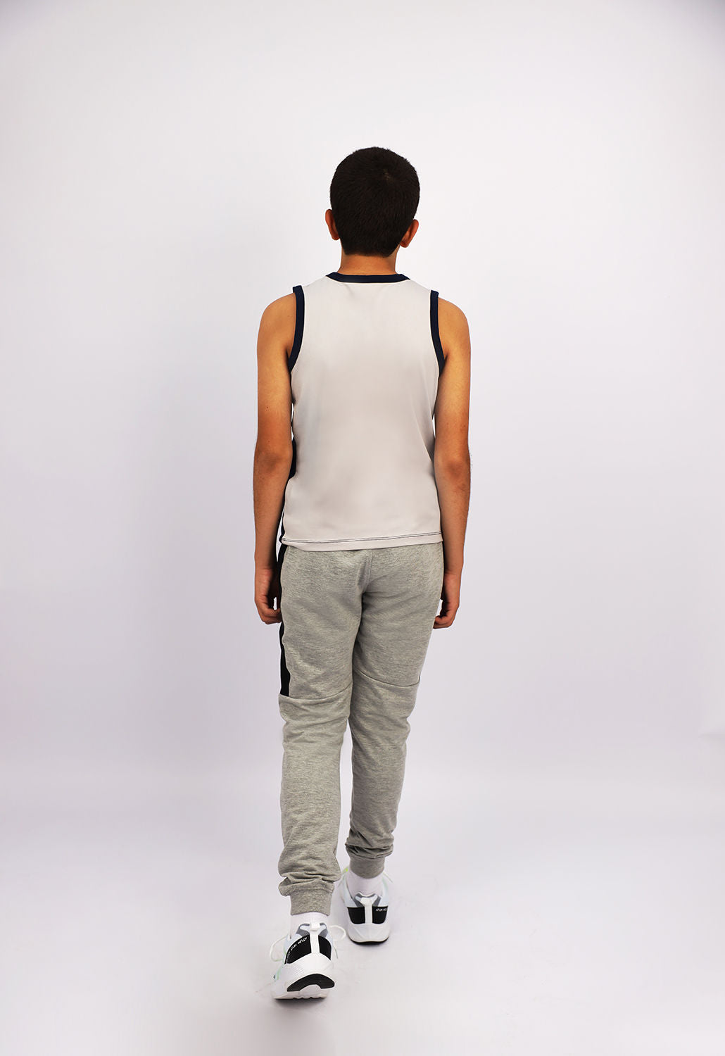 Boy's Basic Gray Sweatpants-Atum -48503056