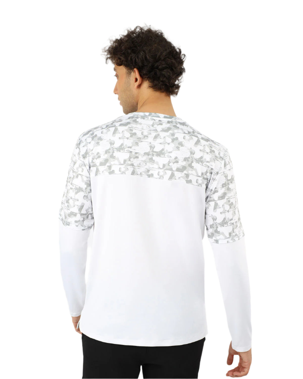 Men's Fitness White Top-Atum -77897882