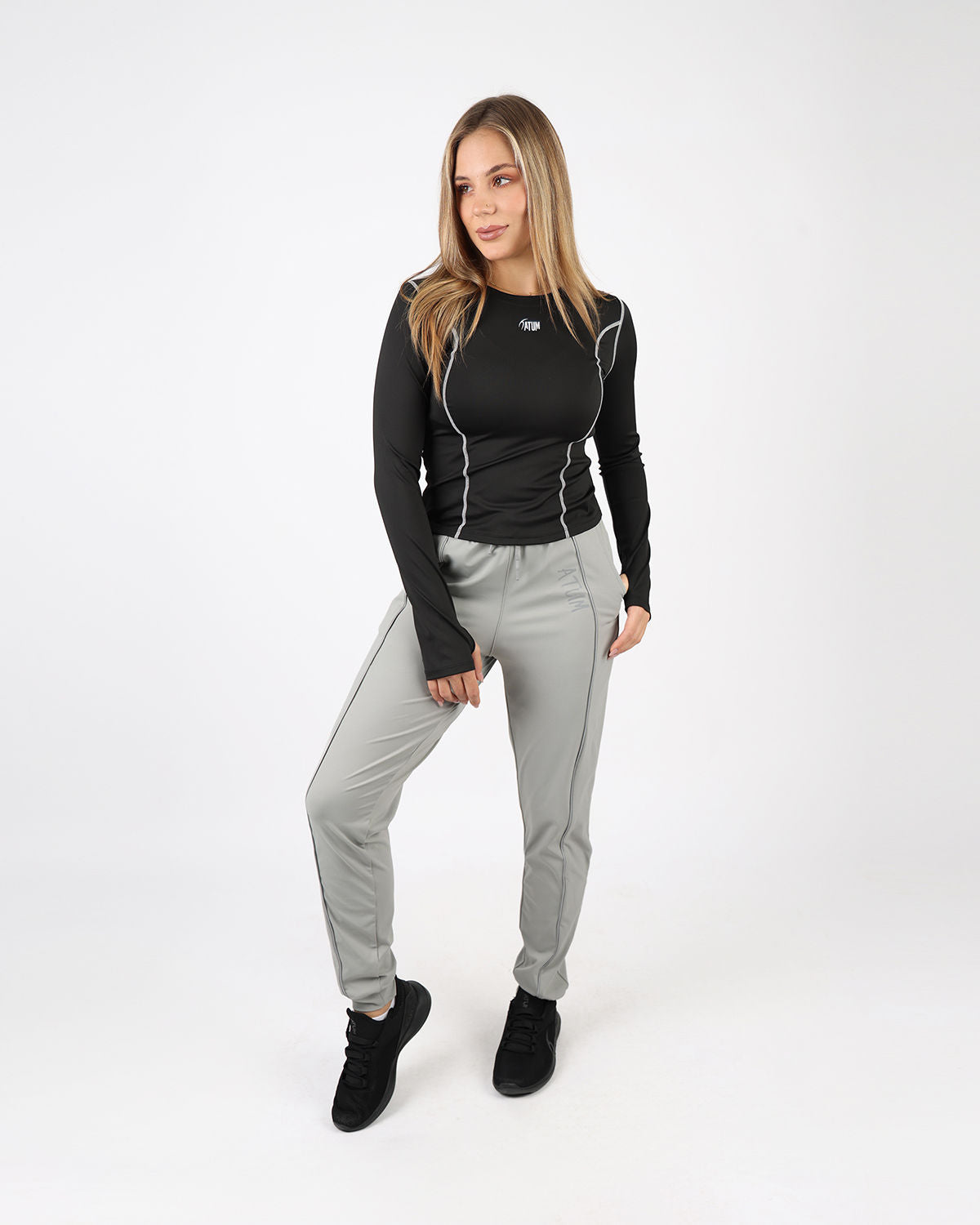Relaxed Fit Gray Pants-Atum -93184710