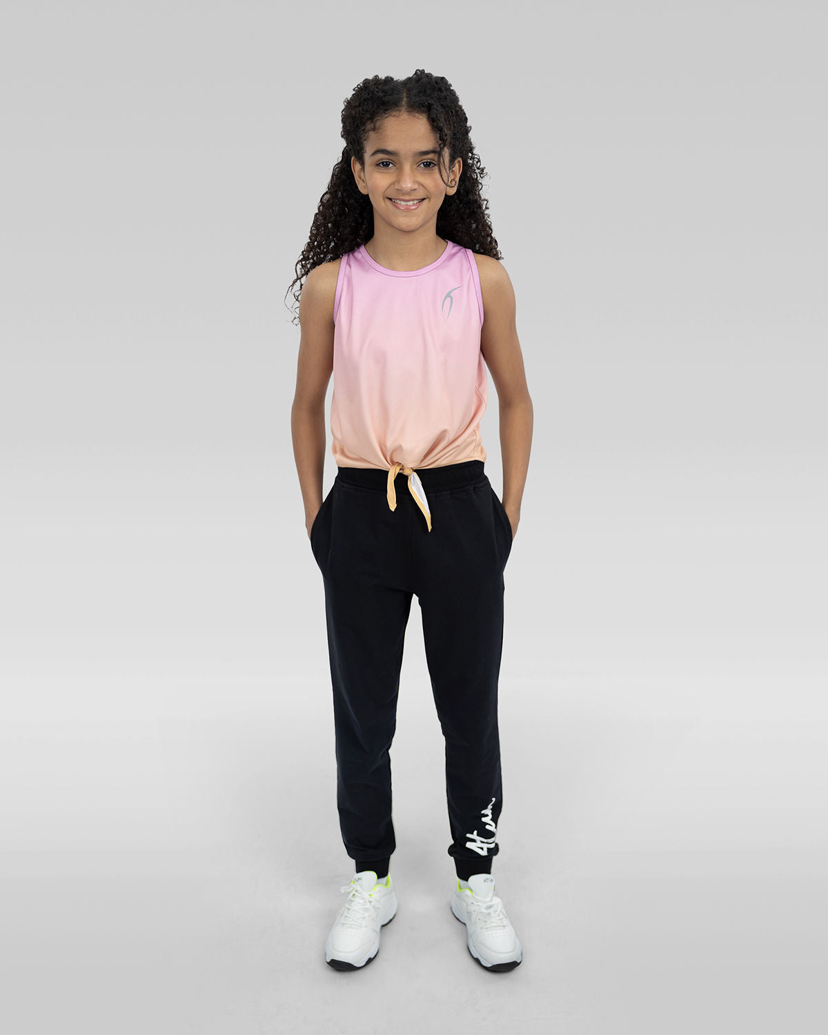 Smooth Girls Black Sweatpants-Atum -54013507