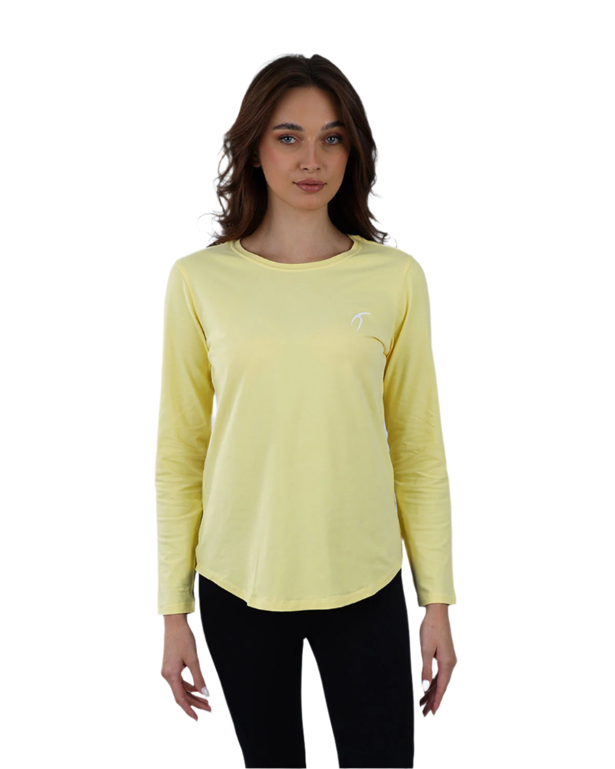 Basic Long Sleeve Yellow T-Shirt-Atum -26815462