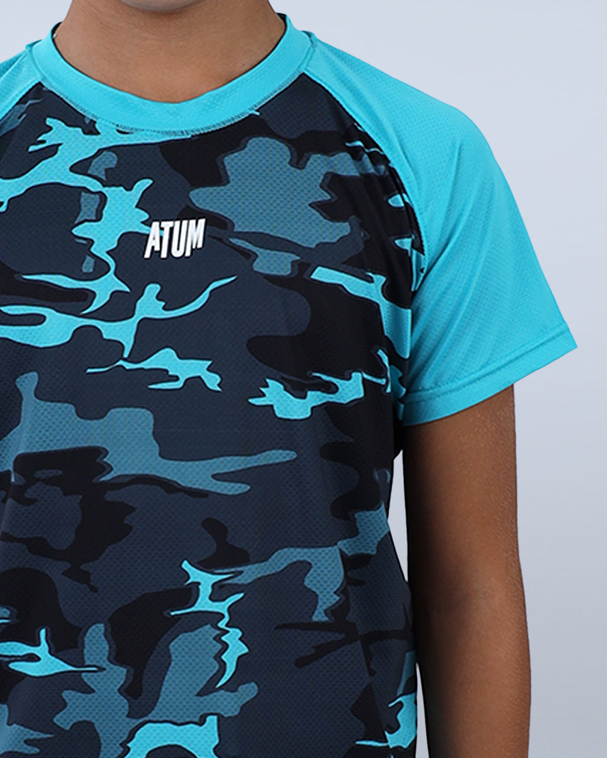 Army Training Sports Turquoise T-Shirt-Atum -83057823