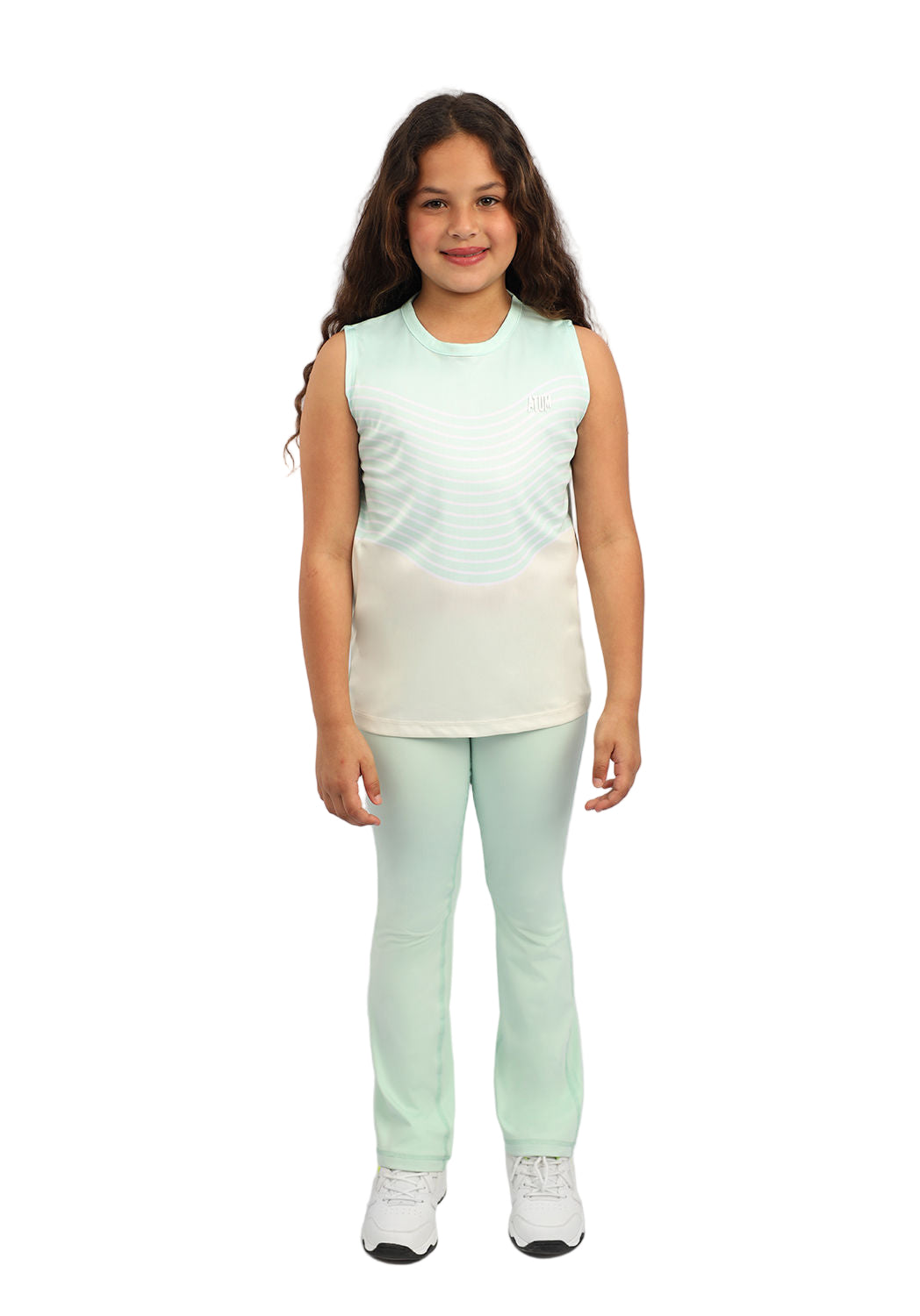 Girl's Open Back Mint Tank Top
