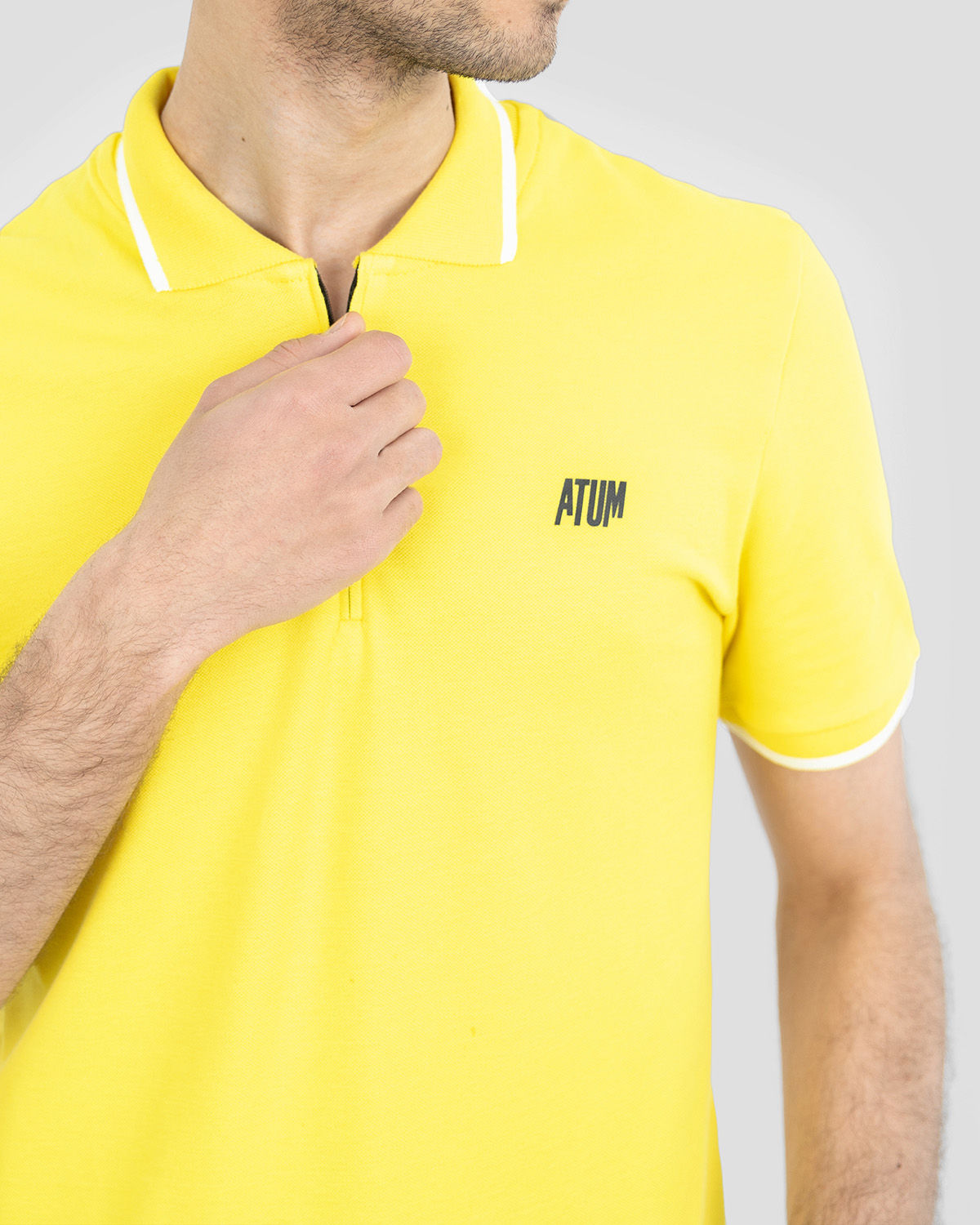 Men's Yellow Polo Shirt-Atum -28233022