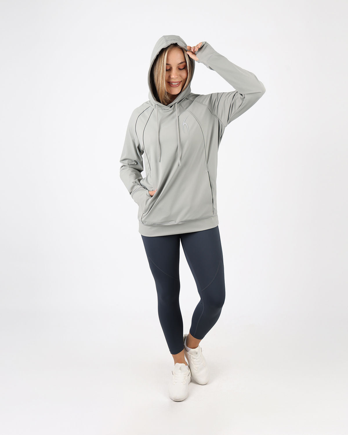 Long-Sleeve Training Gray Hoodie-Atum -3907630
