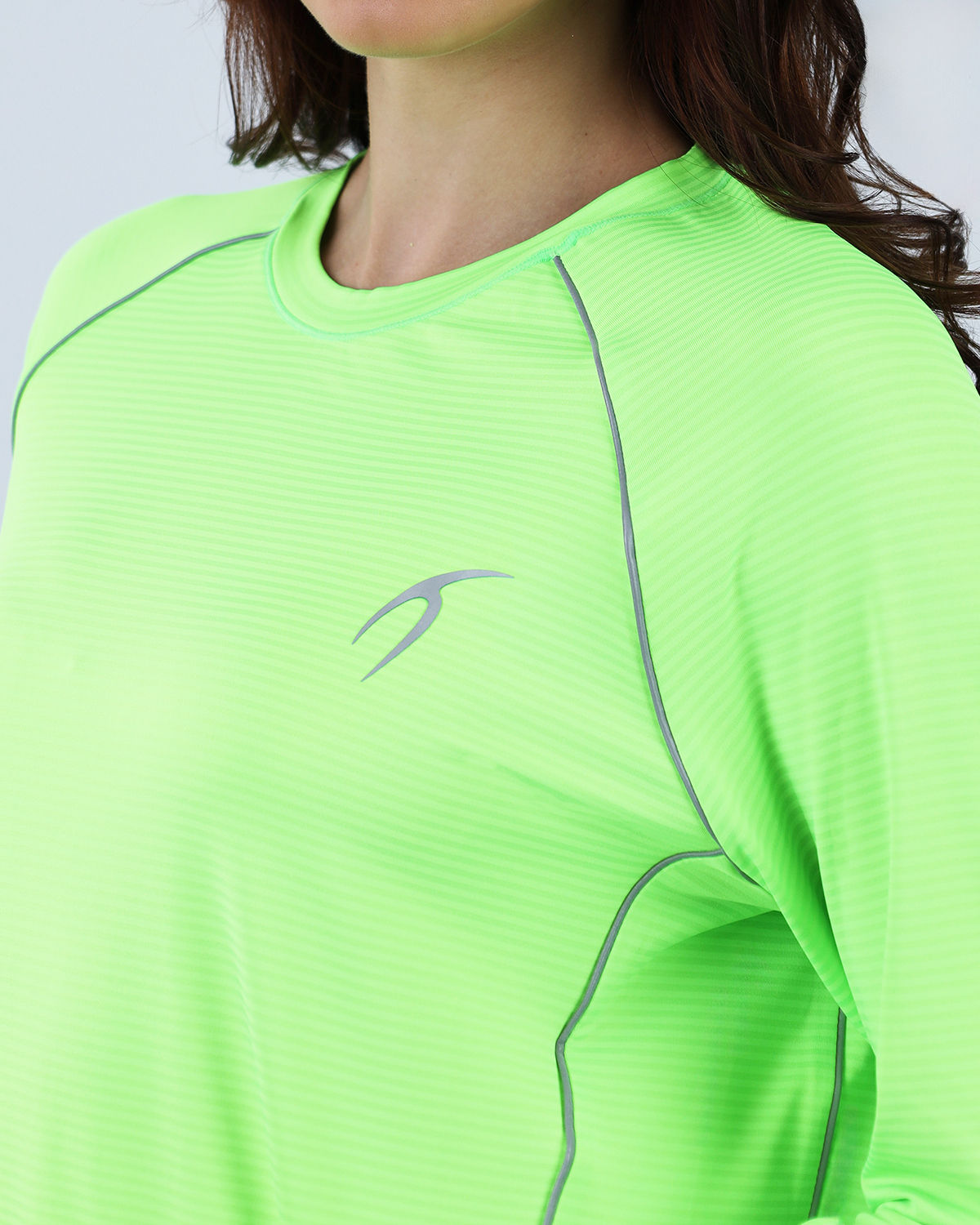 Slim Long Sleeve Lime Green Top-Atum -49147928