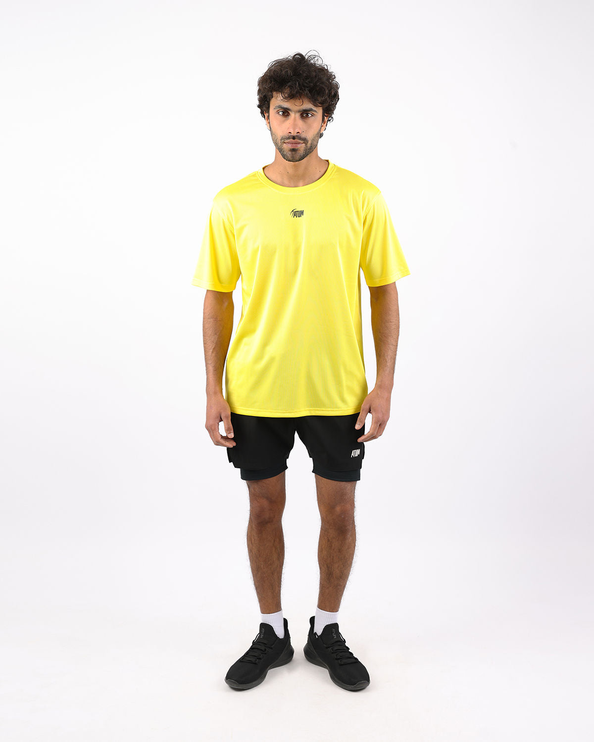 Prime Fit Men's Yellow T-Shirt-Atum -37872378