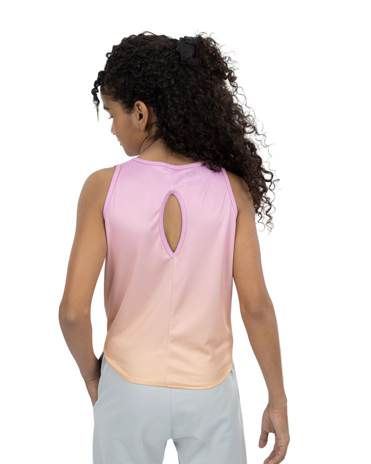 Girls Plain Rose Tank Top