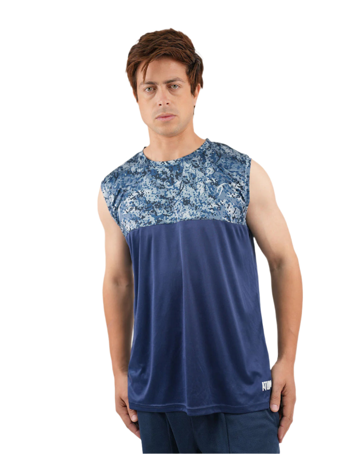 Hi-Dri Cut-Off Navy Tank Top-Atum -70426093