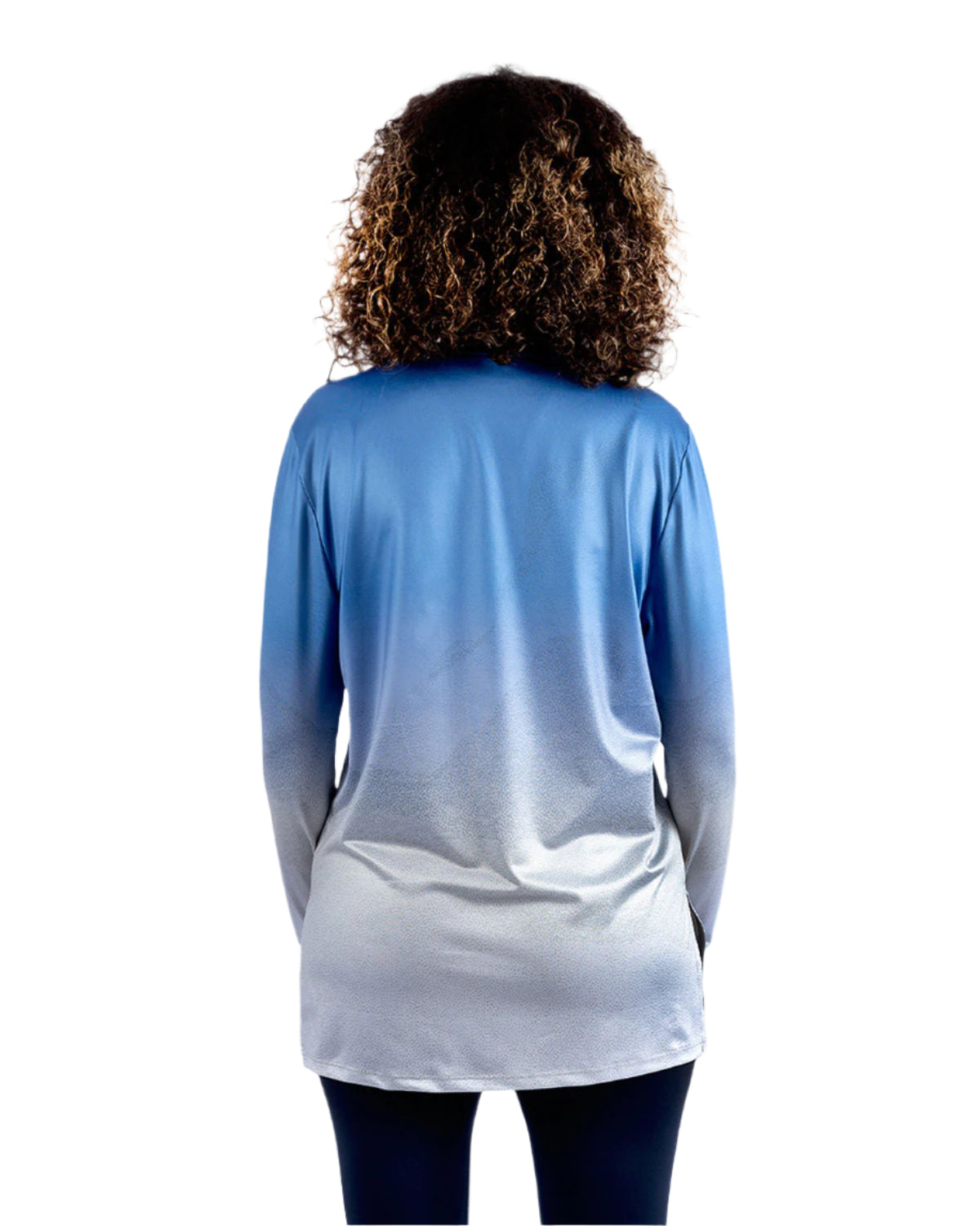 Women's Gradient Blue Top-Atum -22471565