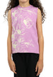 Girl's Flowery Violet Tank Top