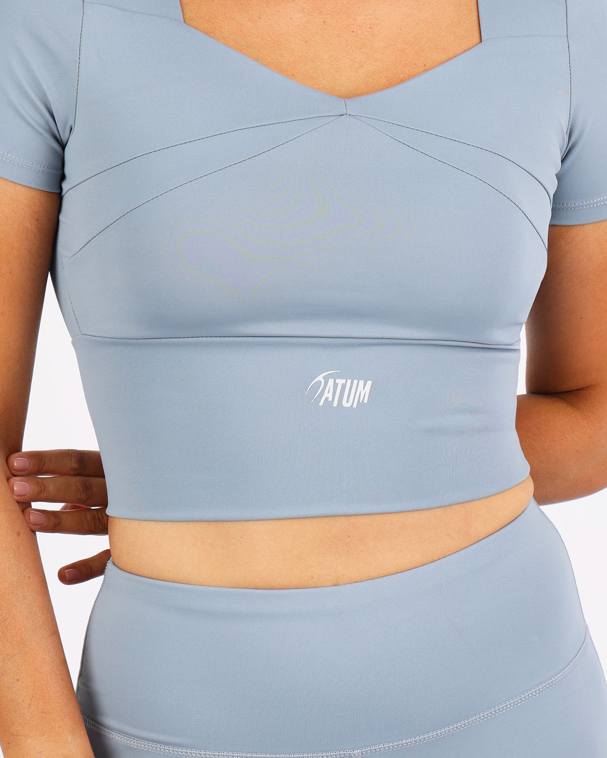 Serenity Sculpt Blue Crop Top-Atum -97968006