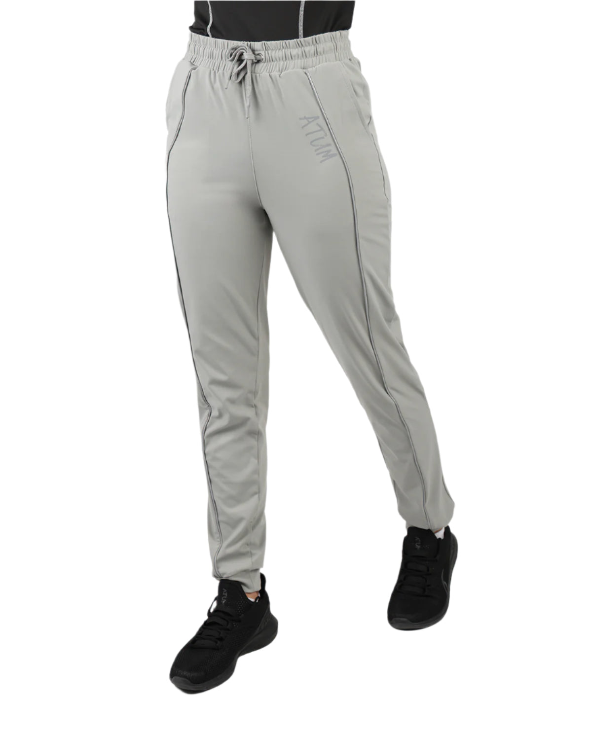 Relaxed Fit Gray Pants-Atum -19720249