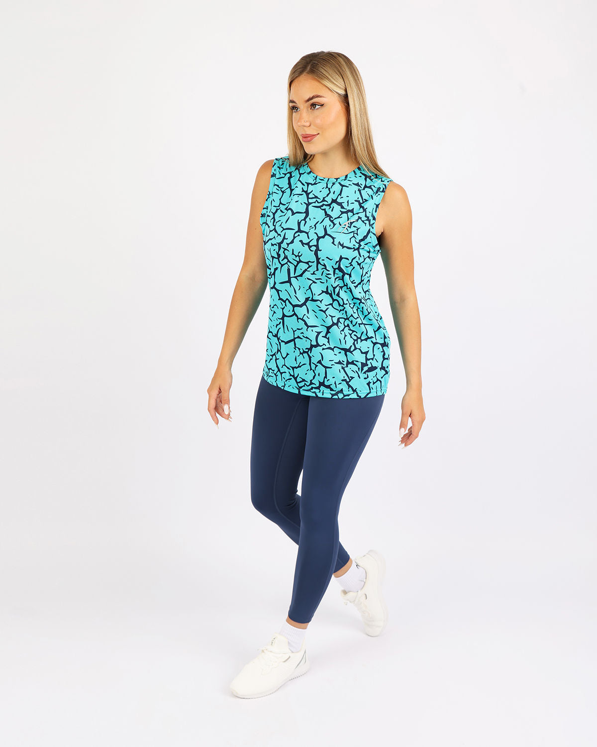 Hyper Sleeveless Turquoise Tank Top-Atum -26920250