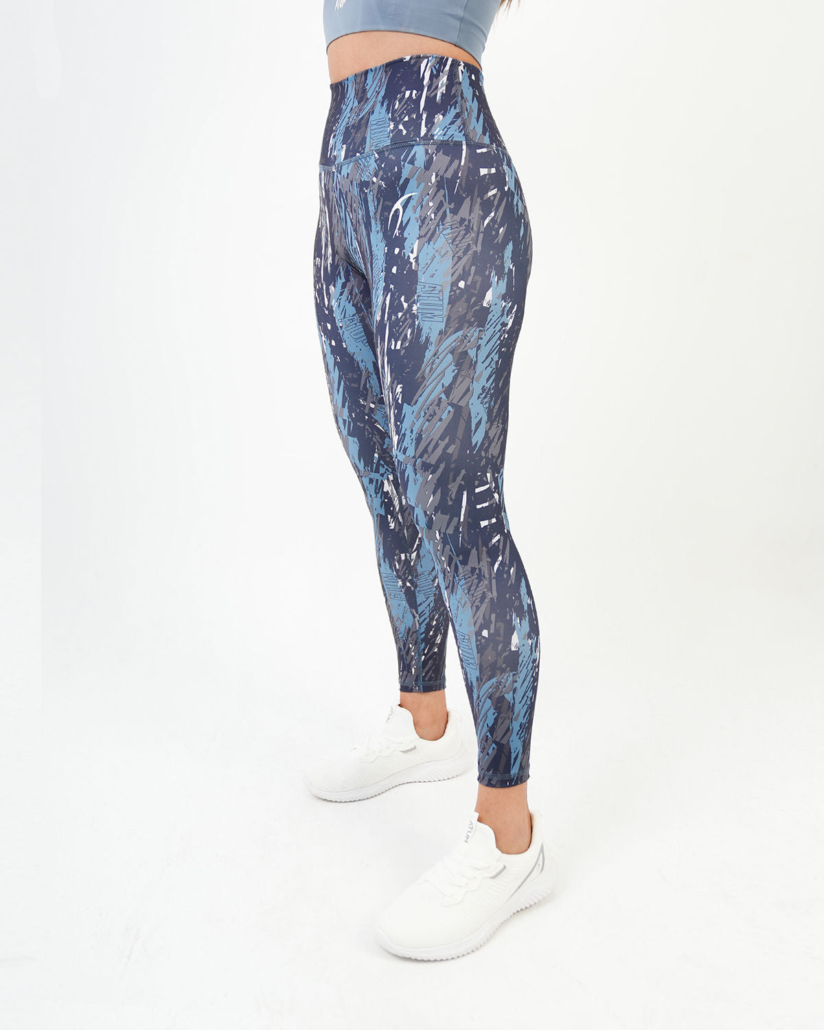 Marble Printed Navy Leggings-Atum -86623242