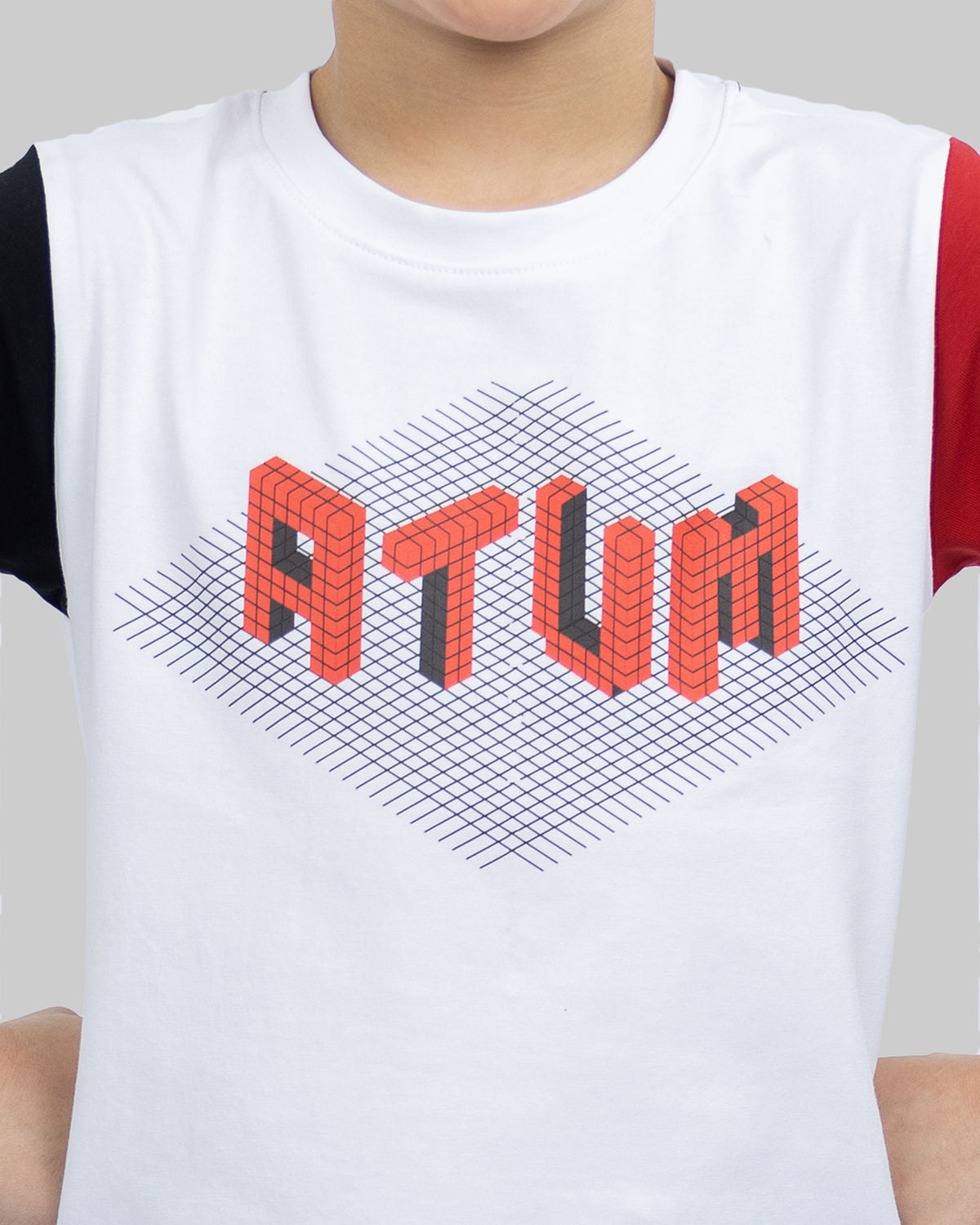 Graphic Logo Boy's White T-Shirt-Atum -76229245