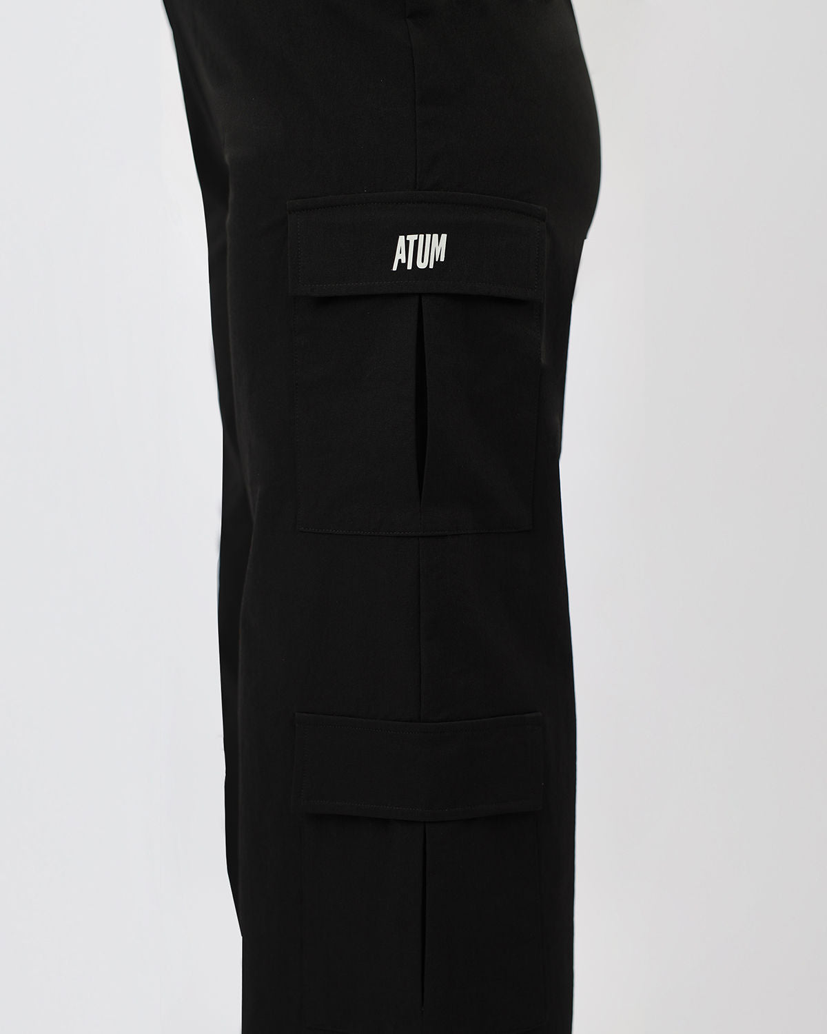 Women's Cargo Black Pants-Atum -13009690