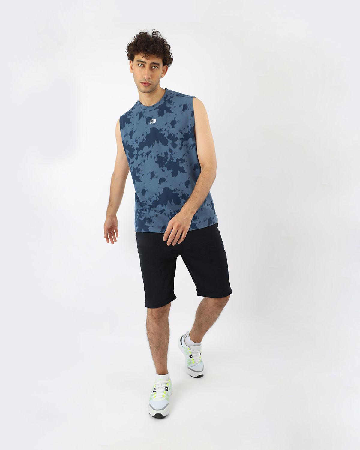 Men's Essential Navy Tank Top-Atum -50122672