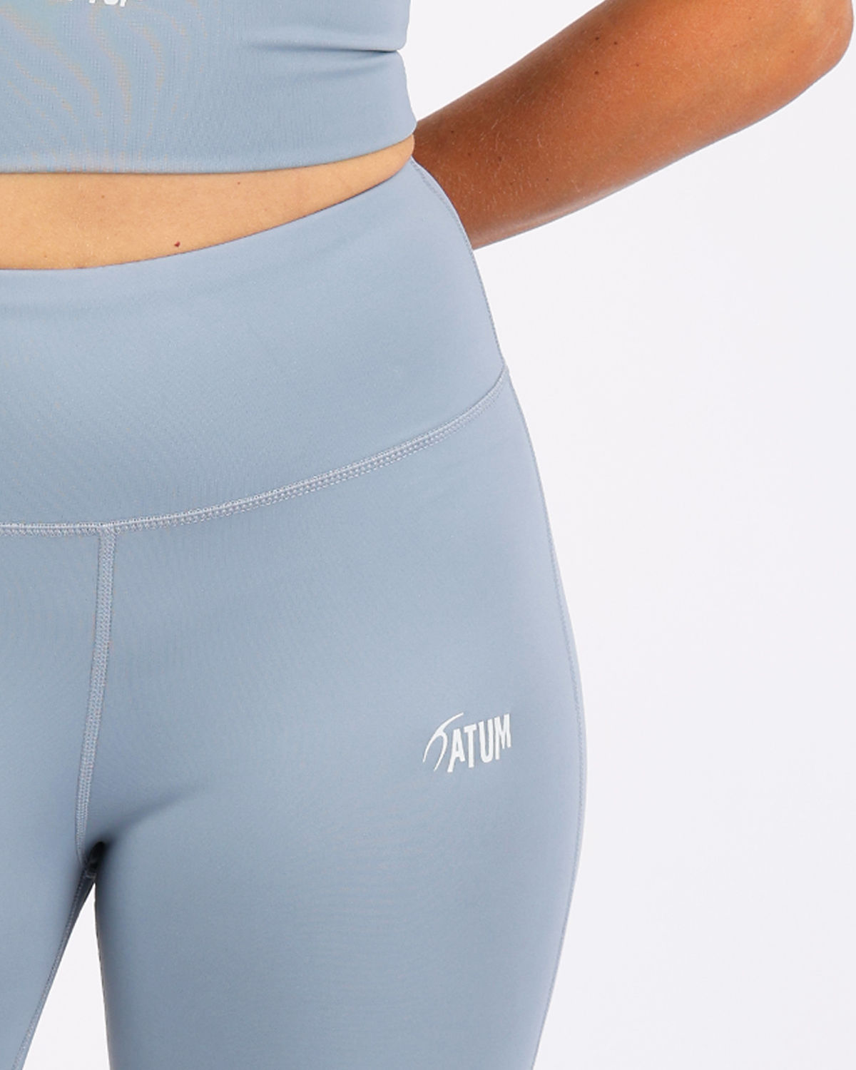 Wide Leg Yoga Light Blue Leggings-Atum -39776865