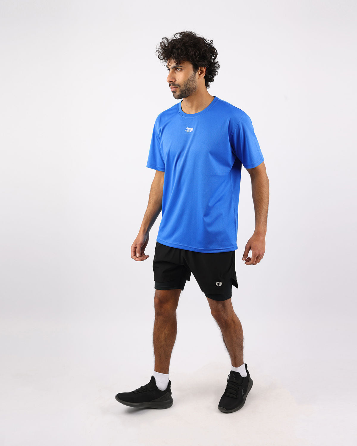 Prime Fit Men's Blue T-Shirt-Atum -55697308