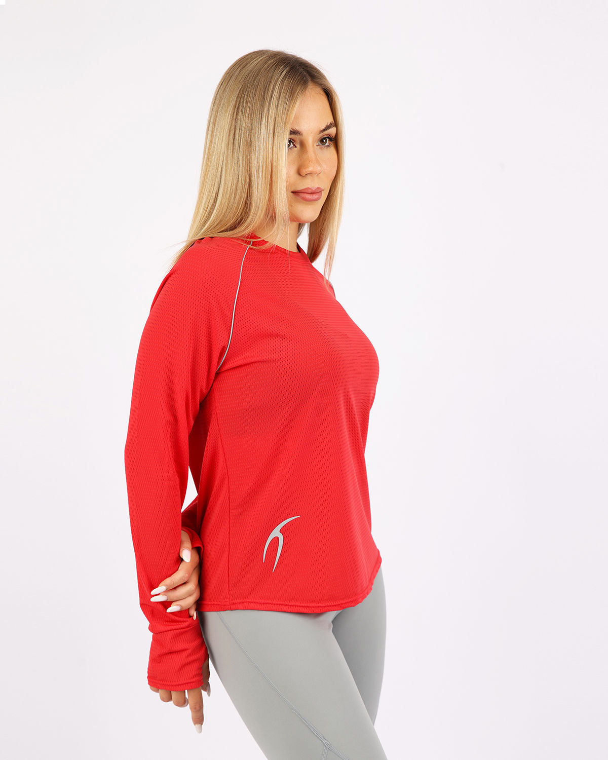 Long-Sleeve Training Red Top-Atum -87782211