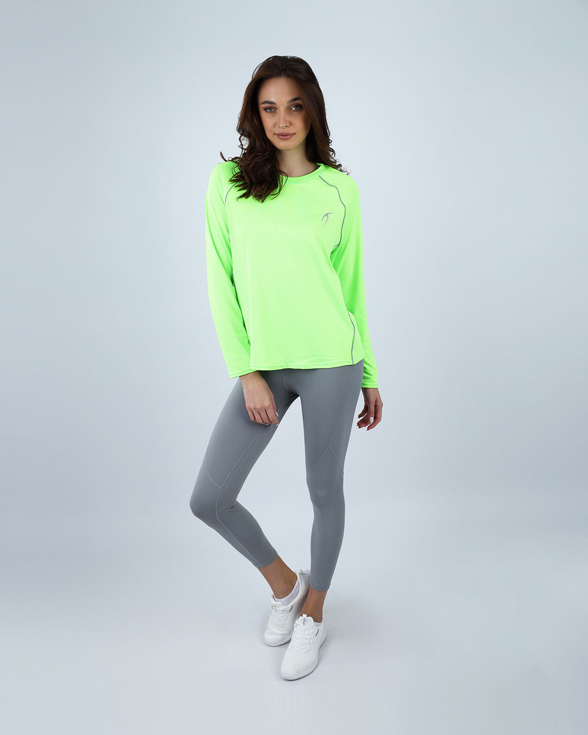 Slim Long Sleeve Lime Green Top-Atum -10703157