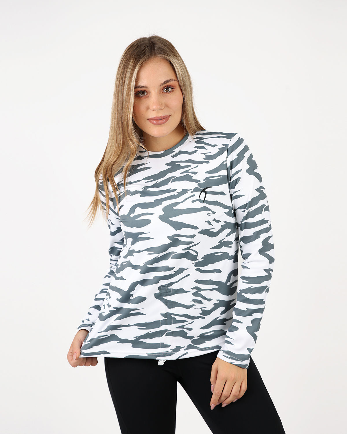 Cinchable Long-Sleeve Gray T-Shirt-Atum -45931995