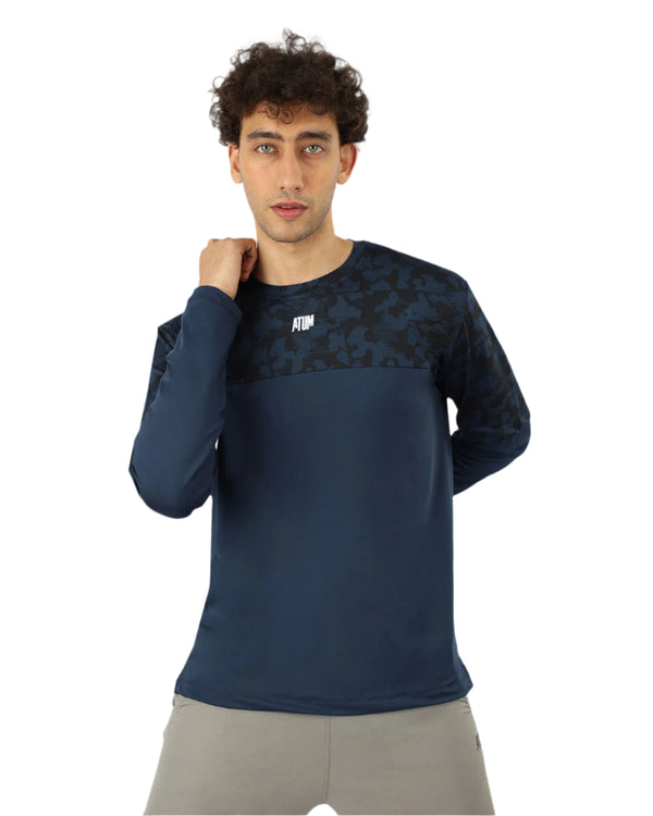 Men's Fitness Navy Top-Atum -47640817