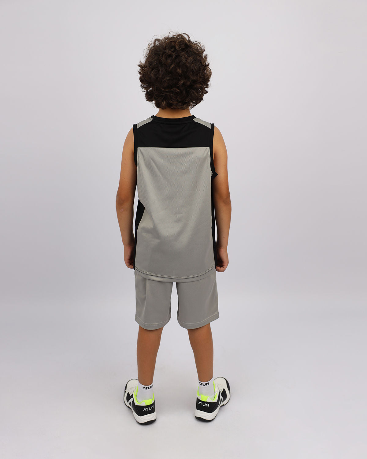 Basic Vneck Black Tank Top-Atum -12169045