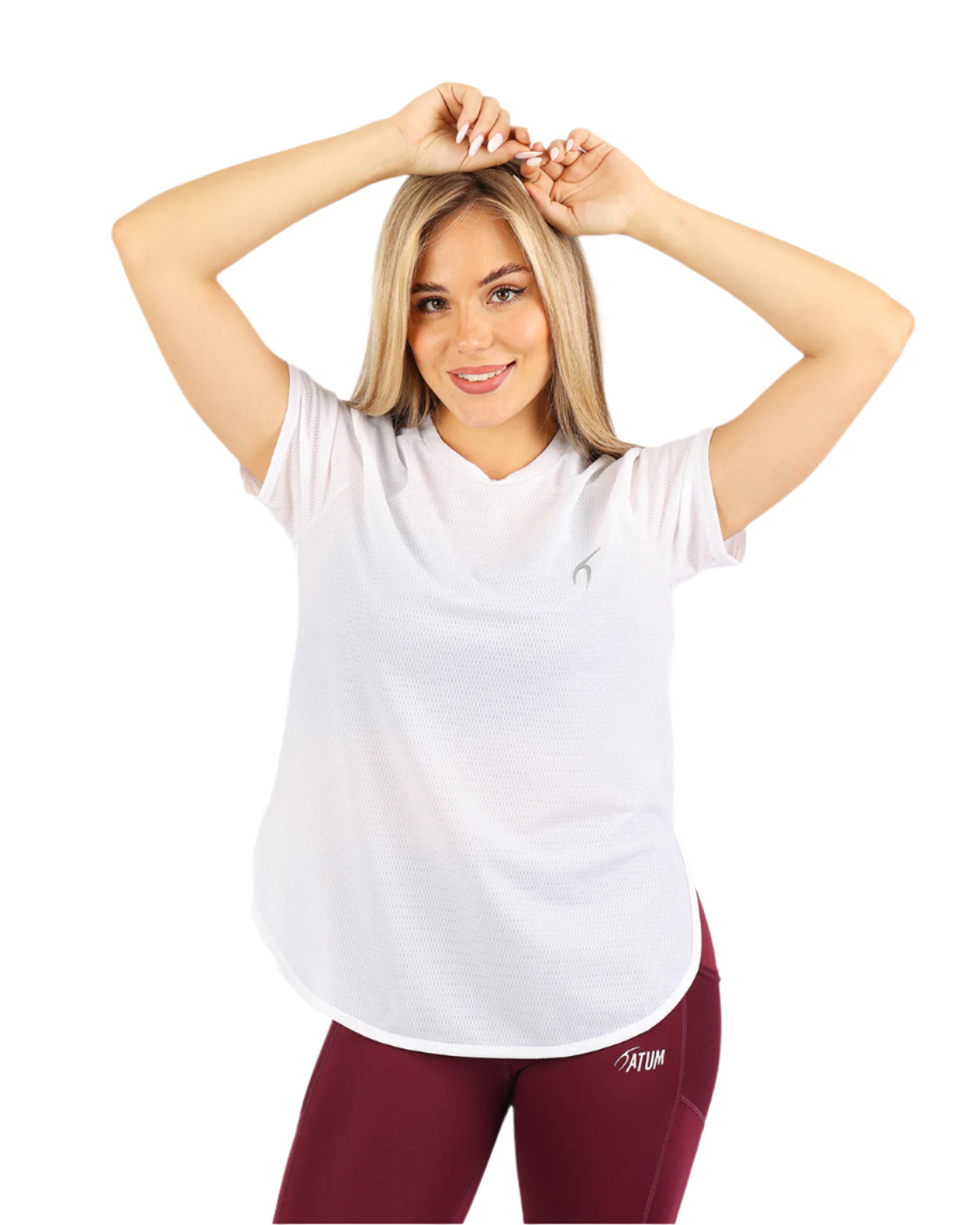 Short-Sleeve Training White Top-Atum -80290349